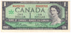BC-45b-i 1967 Canada $1 Beattie-Rasminsky, M/P, Extra Fine (EF40)