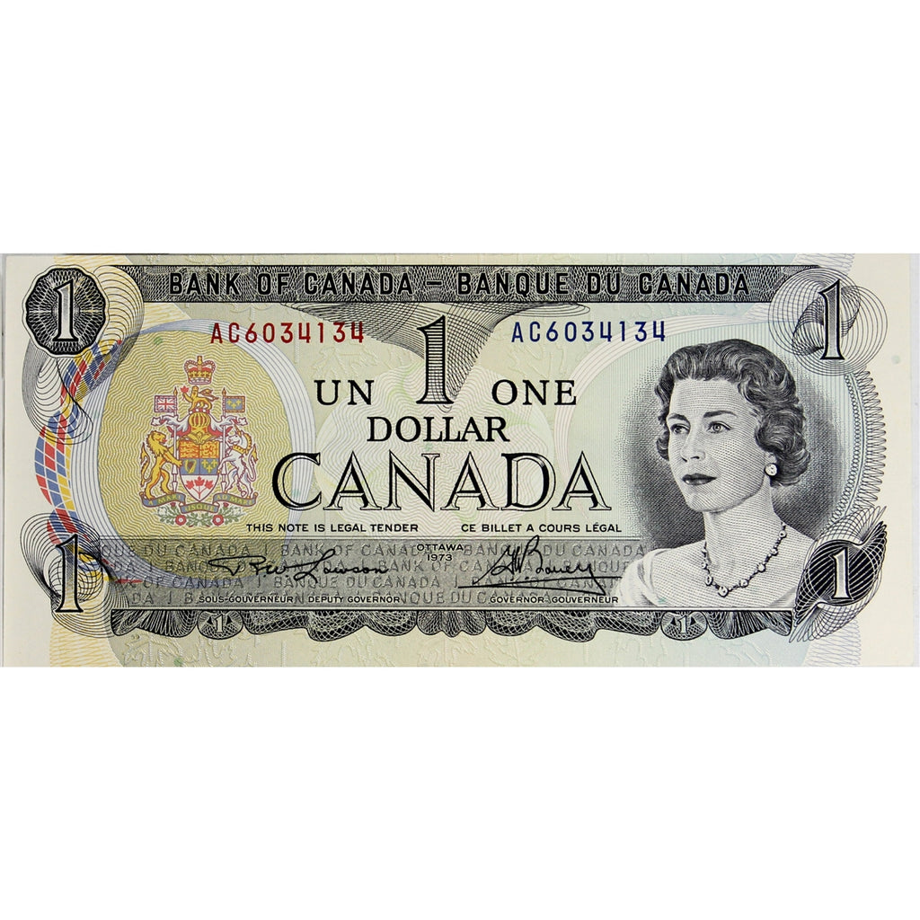 BC-46a 1973 Canada $1 Lawson-Bouey, AC, Choice Uncirculated (CUNC63)
