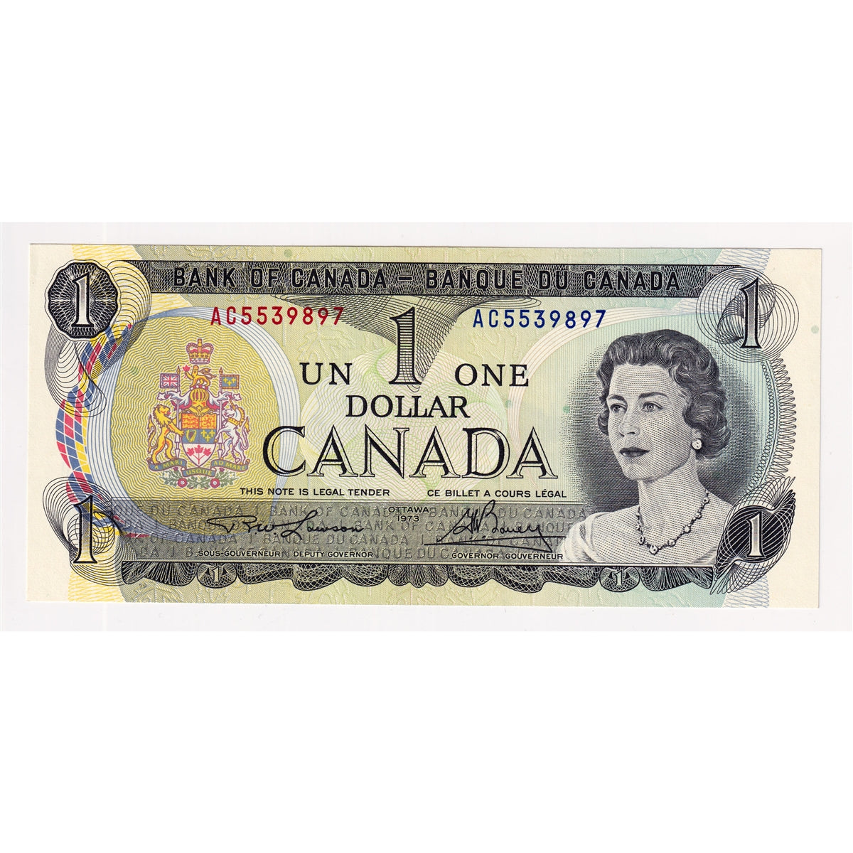 BC-46a 1973 Canada $1 Lawson-Bouey, AC, Uncirculated (MS60)