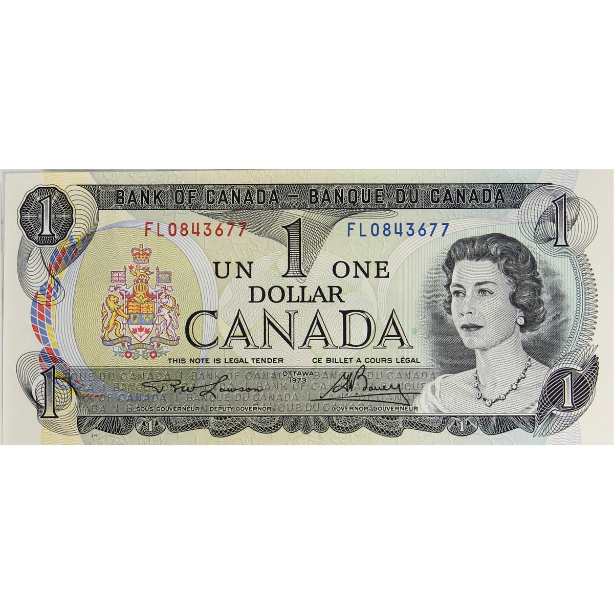 BC-46a 1973 Canada $1 Lawson-Bouey, FL, Uncirculated (MS60)