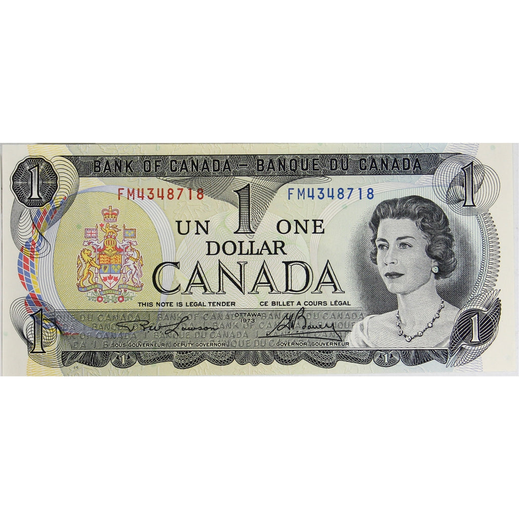 BC-46a 1973 Canada $1 Lawson-Bouey, FM, Choice Uncirculated (CUNC63)