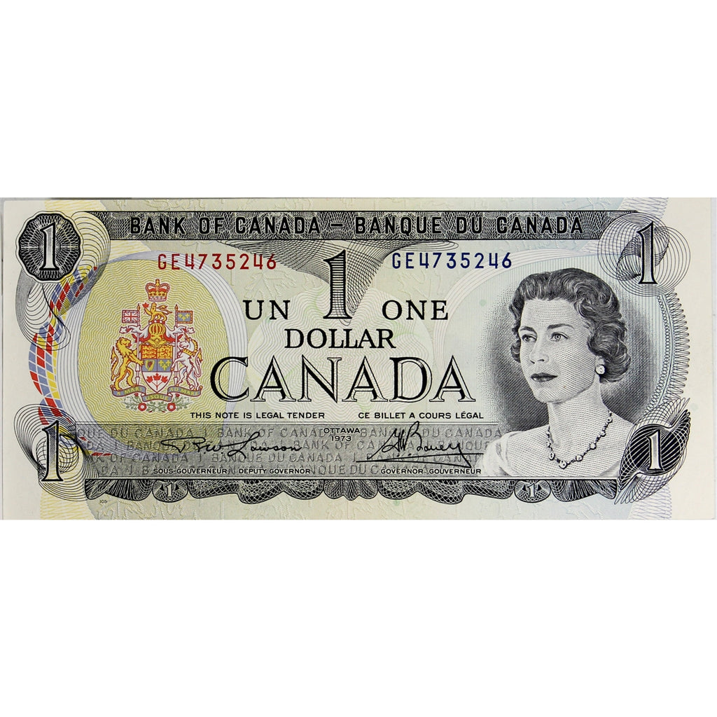 BC-46a 1973 Canada $1 Lawson-Bouey, GE, Uncirculated (MS60)