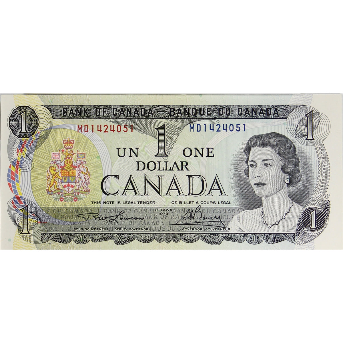 BC-46a 1973 Canada $1 Lawson-Bouey, MD, Uncirculated (MS60)