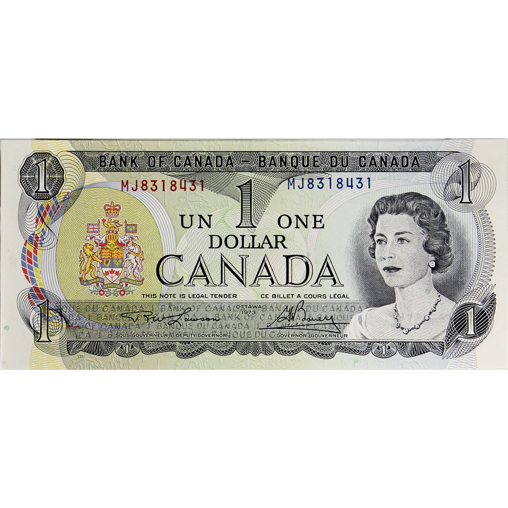 BC-46a 1973 Canada $1 Lawson-Bouey, MJ, Uncirculated (MS60)
