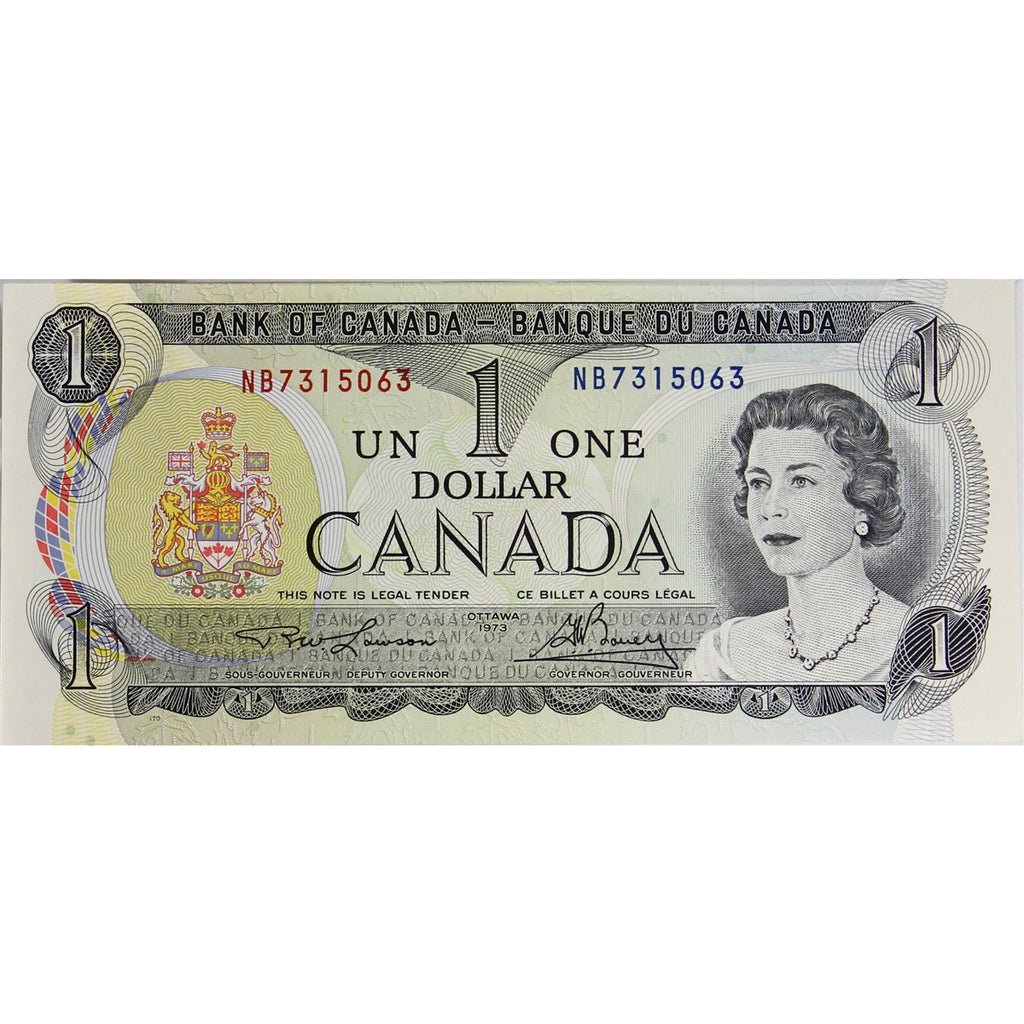 BC-46a 1973 Canada $1 Lawson-Bouey, NB, Choice Uncirculated (CUNC63)
