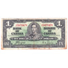 BC-21d 1937 Canada $1 Coyne-Towers, H/N, Circ