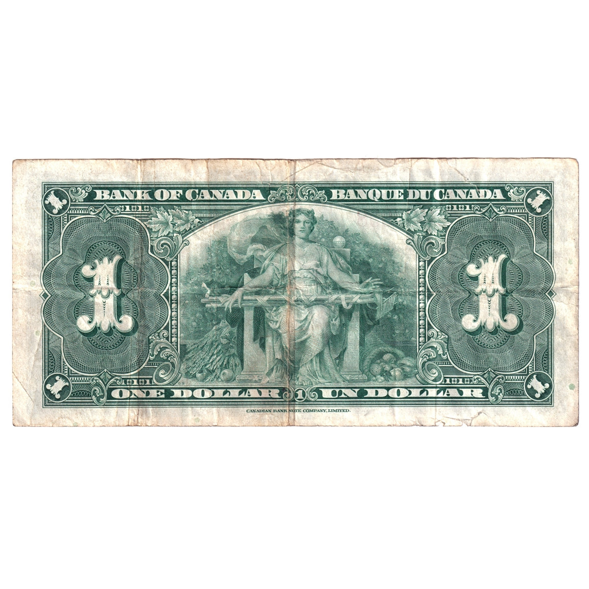 BC-21d 1937 Canada $1 Coyne-Towers, R/N, Circ