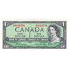 BC-37b-i 1954 Canada $1 Beattie-Rasminsky, D/P, Extra Fine (EF40)