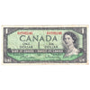 BC-37b-i 1954 Canada $1 Beattie-Rasminsky, F/P, Circ