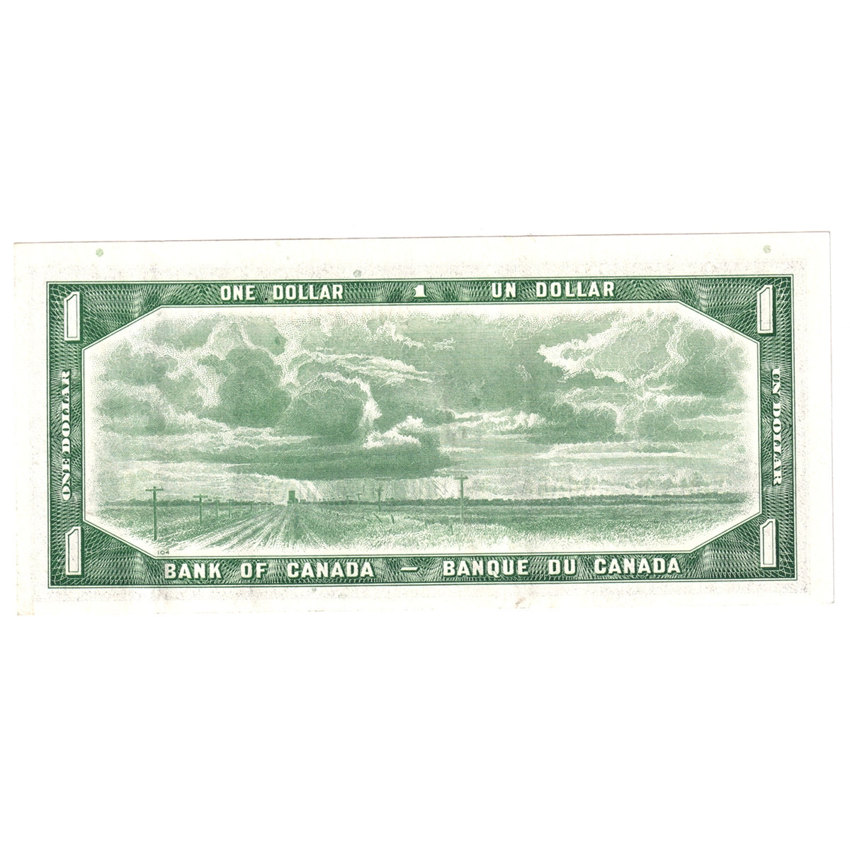 BC-37b-i 1954 Canada $1 Beattie-Rasminsky, H/Z, Extra Fine (EF40)