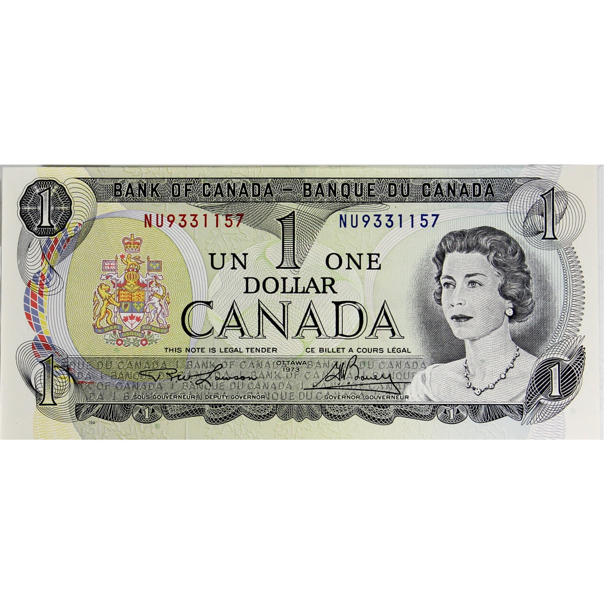 BC-46a 1973 Canada $1 Lawson-Bouey, NU, Uncirculated (MS60)