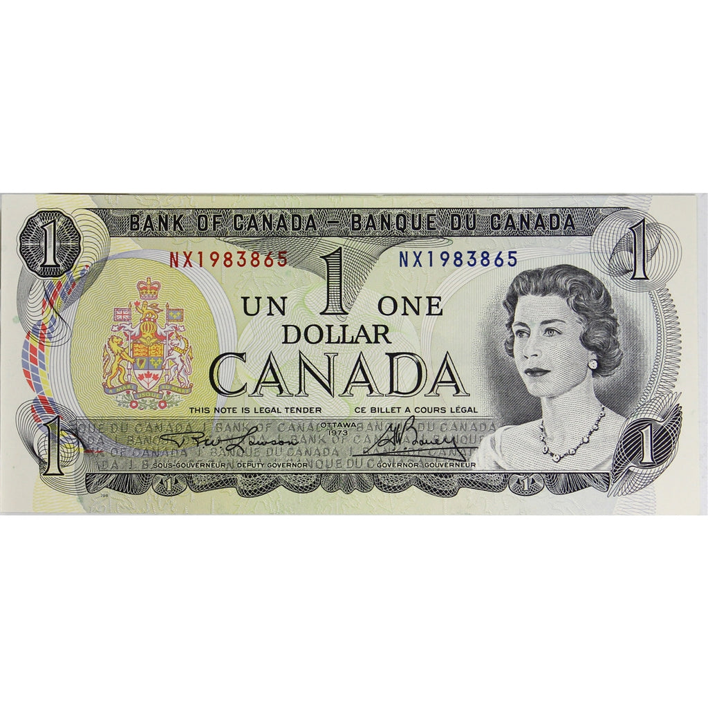 BC-46a 1973 Canada $1 Lawson-Bouey, NX, Uncirculated (MS60)