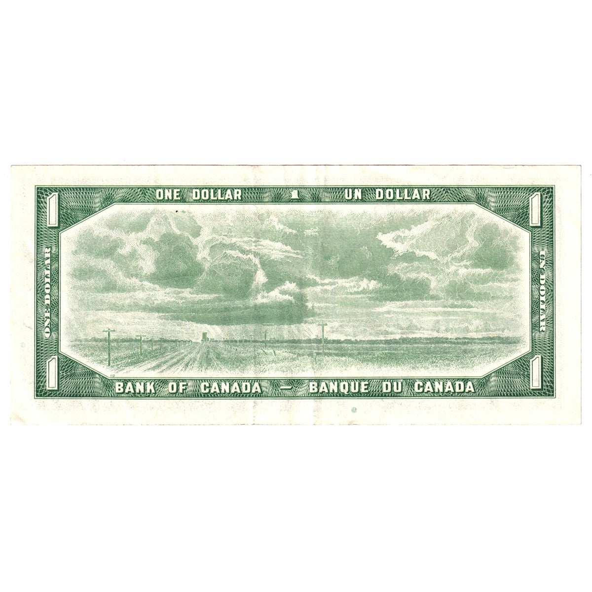 BC-37b-i 1954 Canada $1 Beattie-Rasminsky, M/Z, Extra Fine (EF40)