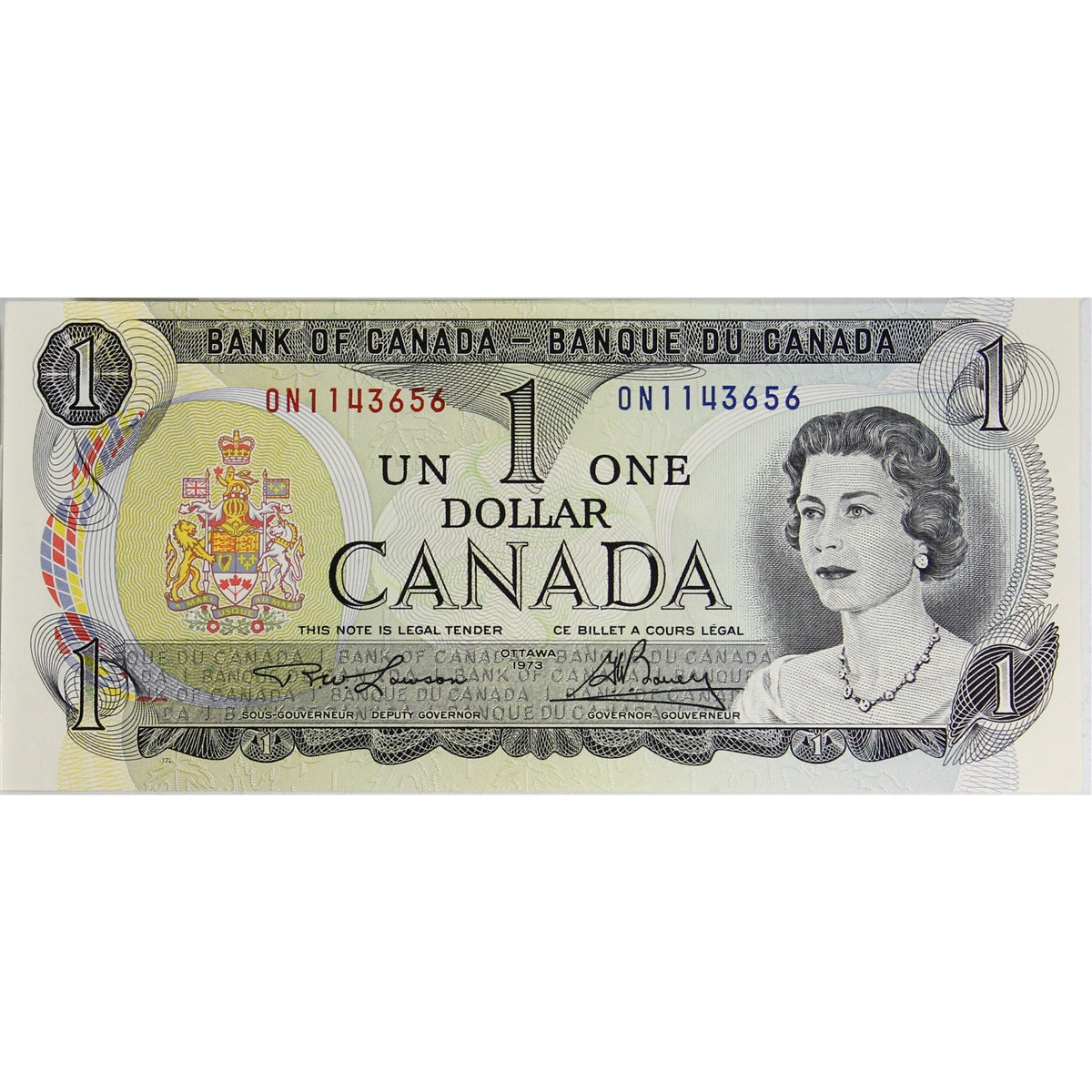 BC-46a 1973 Canada $1 Lawson-Bouey, ON, Uncirculated (MS60)