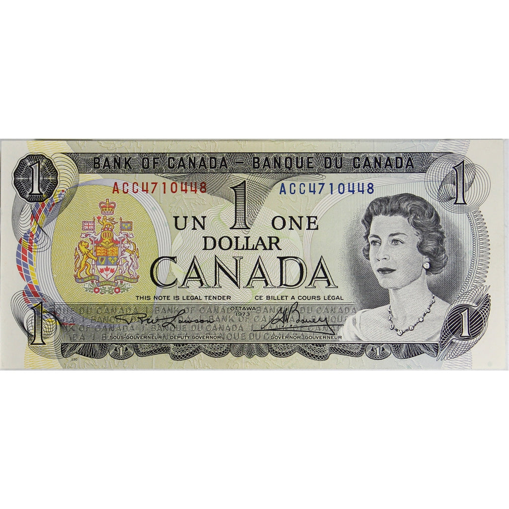 BC-46a-i 1973 Canada $1 Lawson-Bouey, ACC, Choice Uncirculated (CUNC63)