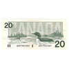 BC-58b-i-N1-iii 1991 Canada $20 Bonin-Thiessen, 3 digit RADAR, AVF, Choice Uncirculated (CUNC63)