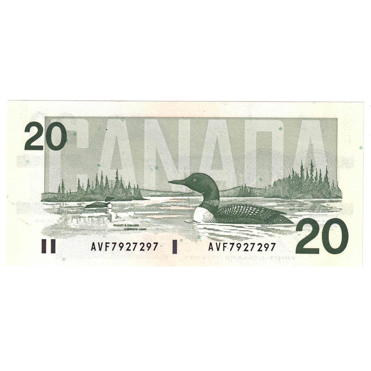 BC-58b-i-N1-iii 1991 Canada $20 Bonin-Thiessen, 3 digit RADAR, AVF, Choice Uncirculated (CUNC63)