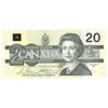 BC-58b-i-N1-iii 1991 Canada $20 Bonin-Thiessen, 4 digit RADAR, AVF, Choice Uncirculated (CUNC63)