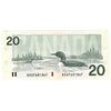 BC-58b-i-N1-iii 1991 Canada $20 Bonin-Thiessen, 4 digit RADAR, ASU, Choice Uncirculated (CUNC63)