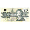 BC-58b-i-N1-iii 1991 Canada $20 Bonin-Thiessen, 4 digit RADAR, AVA, Uncirculated (MS60)