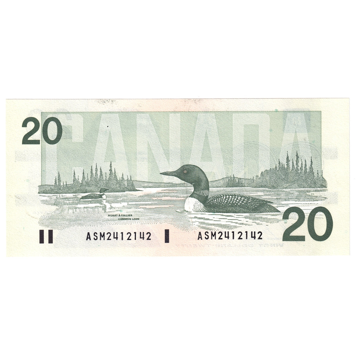 BC-58b-i-N1-iii 1991 Canada $20 Bonin-Thiessen, 3 digit RADAR, ASM, Choice Uncirculated (CUNC63)