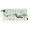BC-58a-i-N1-iii 1991 Canada $20 Thiessen-Crow, 3 digit RADAR, EIT, Choice Uncirculated (CUNC63)