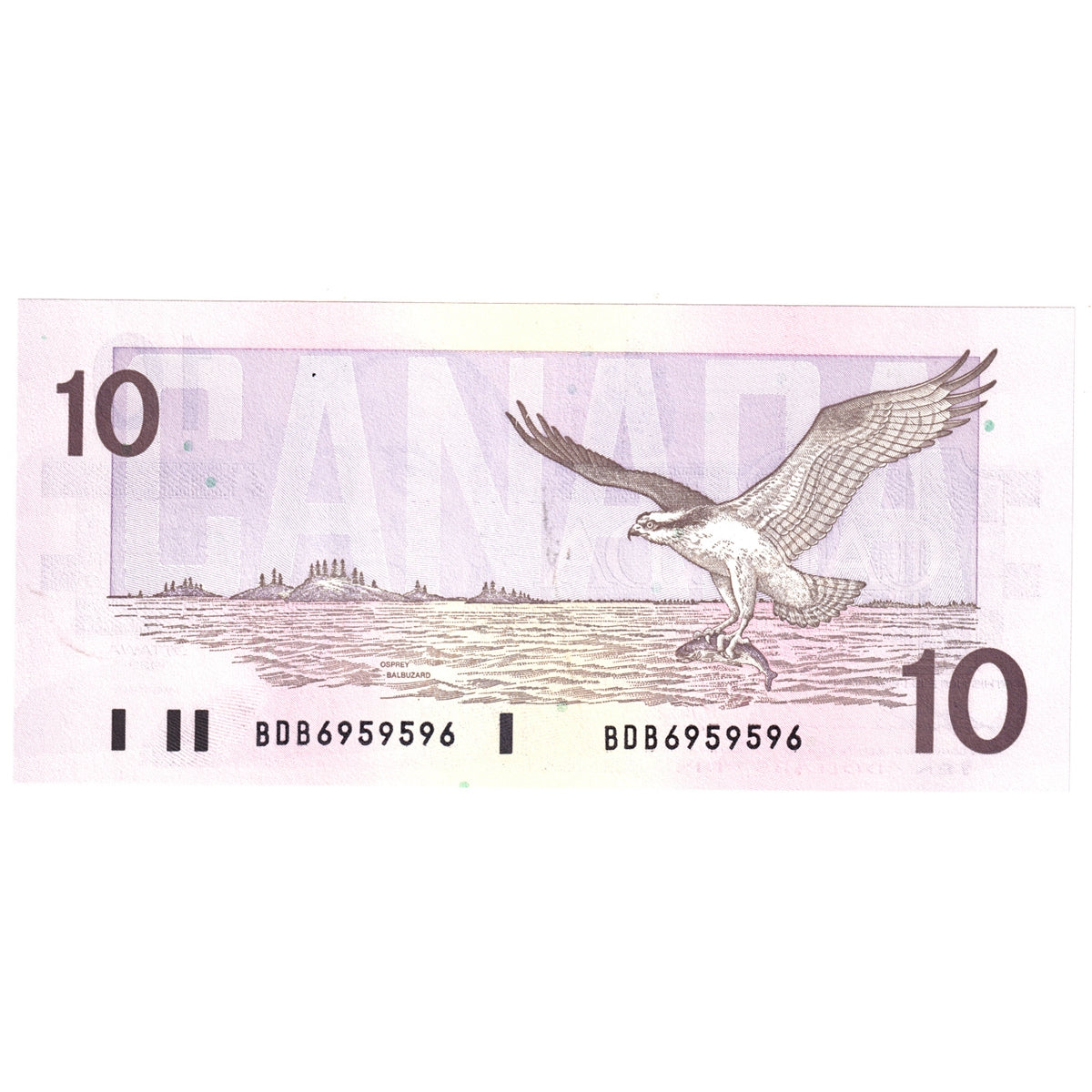 BC-57a-N1-iii 1989 Canada $10 Thiessen-Crow, 3 digit RADAR, BDB, Choice Uncirculated (CUNC63)