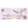 BC-57a-N1-iii 1989 Canada $10 Thiessen-Crow, 3 digit RADAR, ATD, Choice Uncirculated (CUNC63)