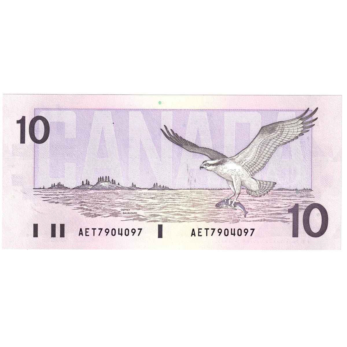 BC-57a-N1-iii 1989 Canada $10 Thiessen-Crow, 4 digit RADAR, AET, Choice Uncirculated (CUNC63)