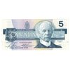 BC-56c-N1-iii 1986 Canada $5 Bonin-Thiessen, 4 digit RADAR, GPJ, Choice Uncirculated (CUNC63)