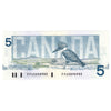 BC-56b-N1-iii 1986 Canada $5 Thiessen-Crow, 4 digit RADAR, FPA, Choice Uncirculated (CUNC63)