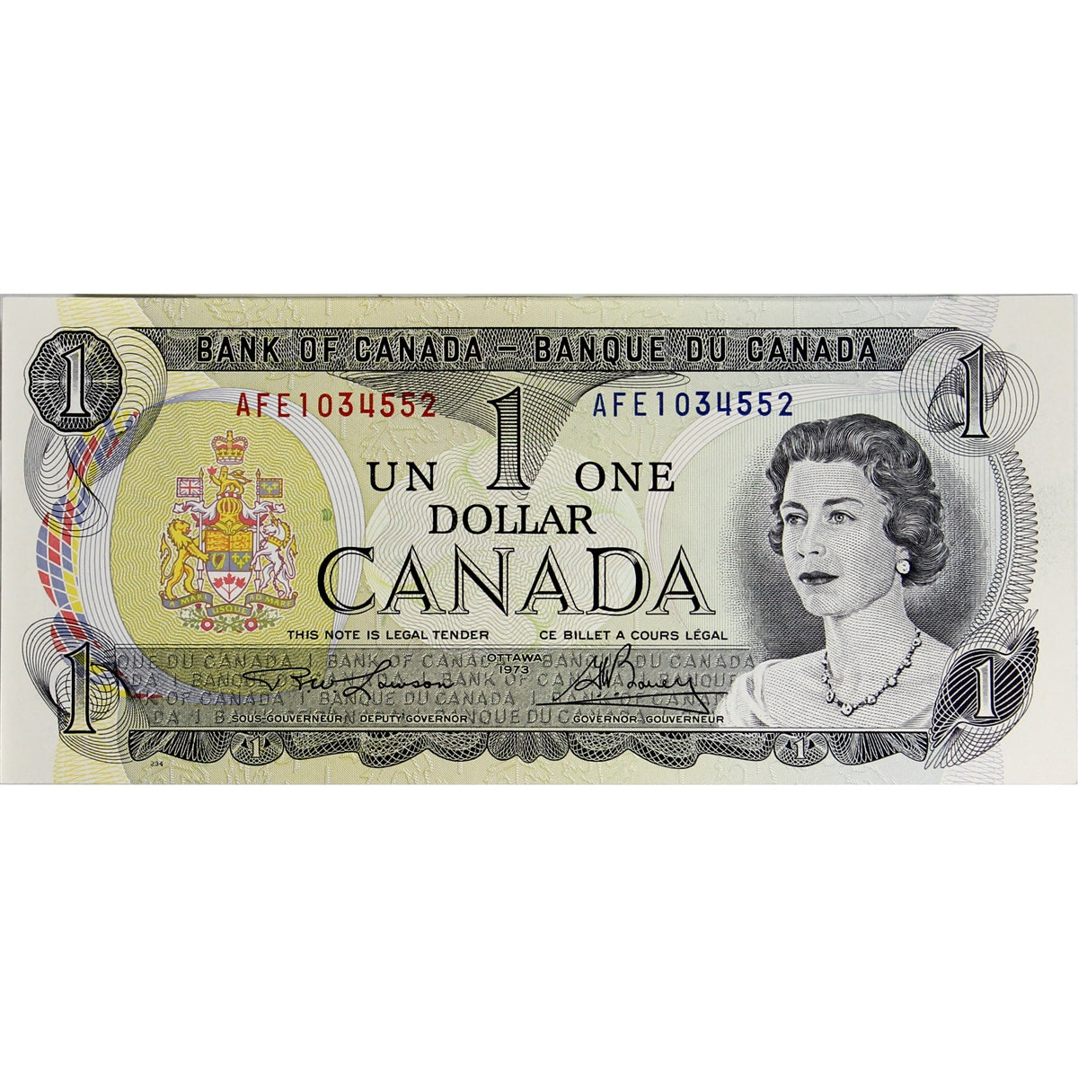 BC-46a-i 1973 Canada $1 Lawson-Bouey, AFE, Uncirculated (MS60)