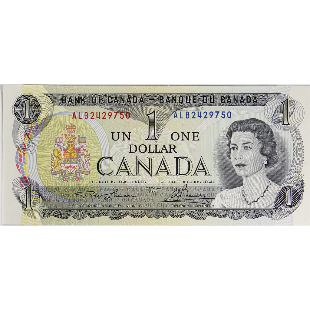 BC-46a-i 1973 Canada $1 Lawson-Bouey, ALB, Choice Uncirculated (CUNC63)