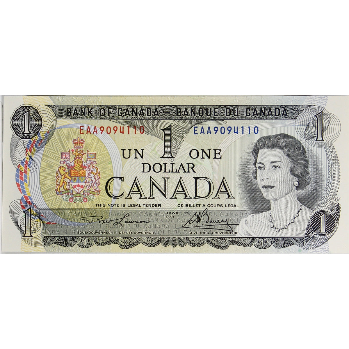 BC-46a-i 1973 Canada $1 Lawson-Bouey, EAA, Choice Uncirculated (CUNC63)