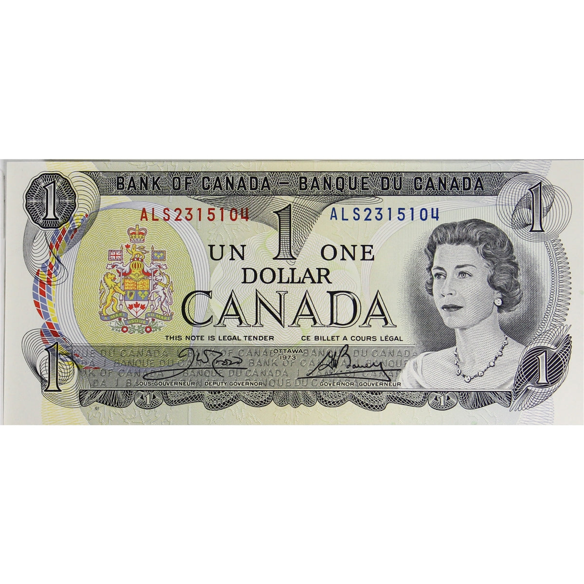 BC-46b 1973 Canada $1 Crow-Bouey, ALS, Choice Uncirculated (CUNC63)
