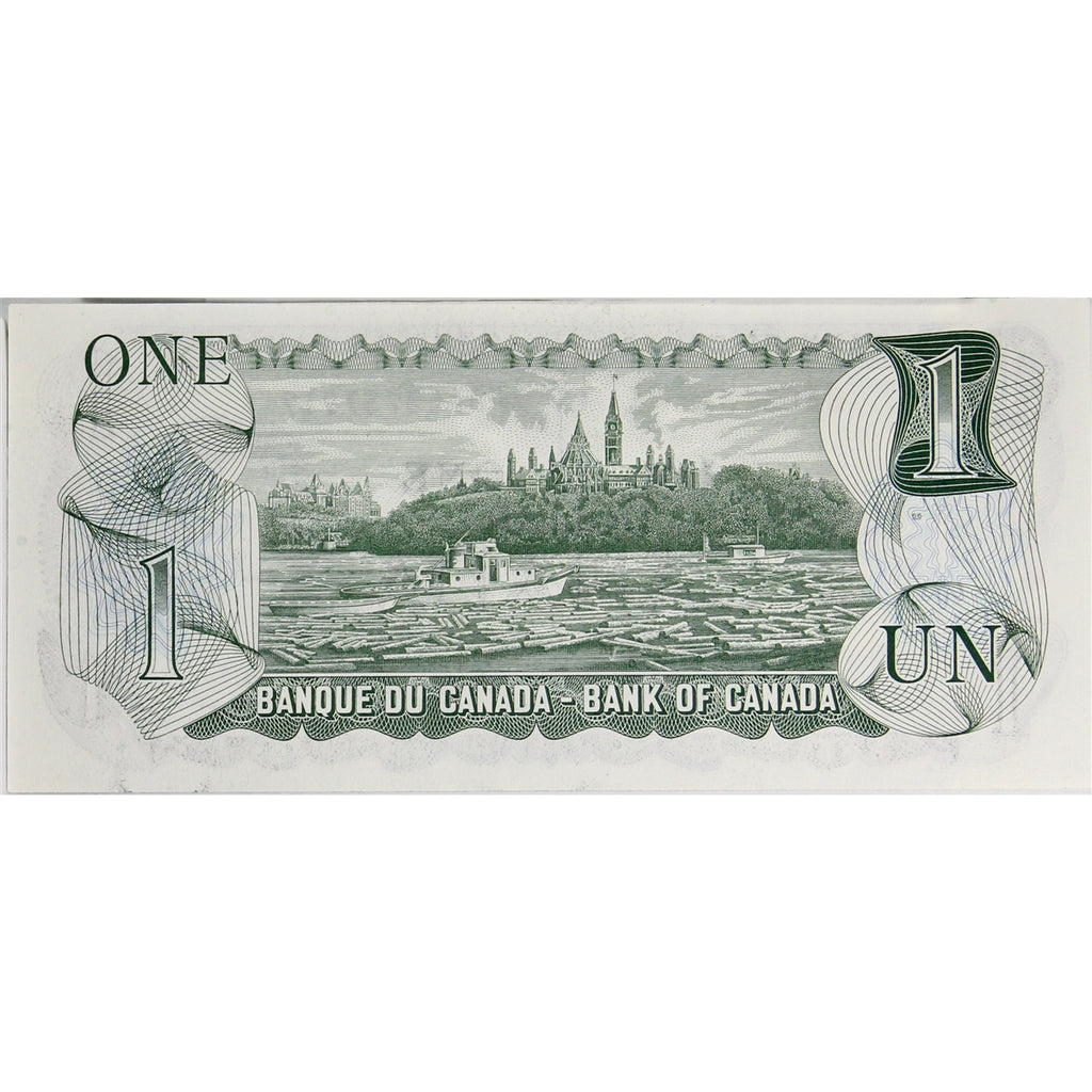 BC-46b 1973 Canada $1 Crow-Bouey, BAE, Uncirculated (MS60)