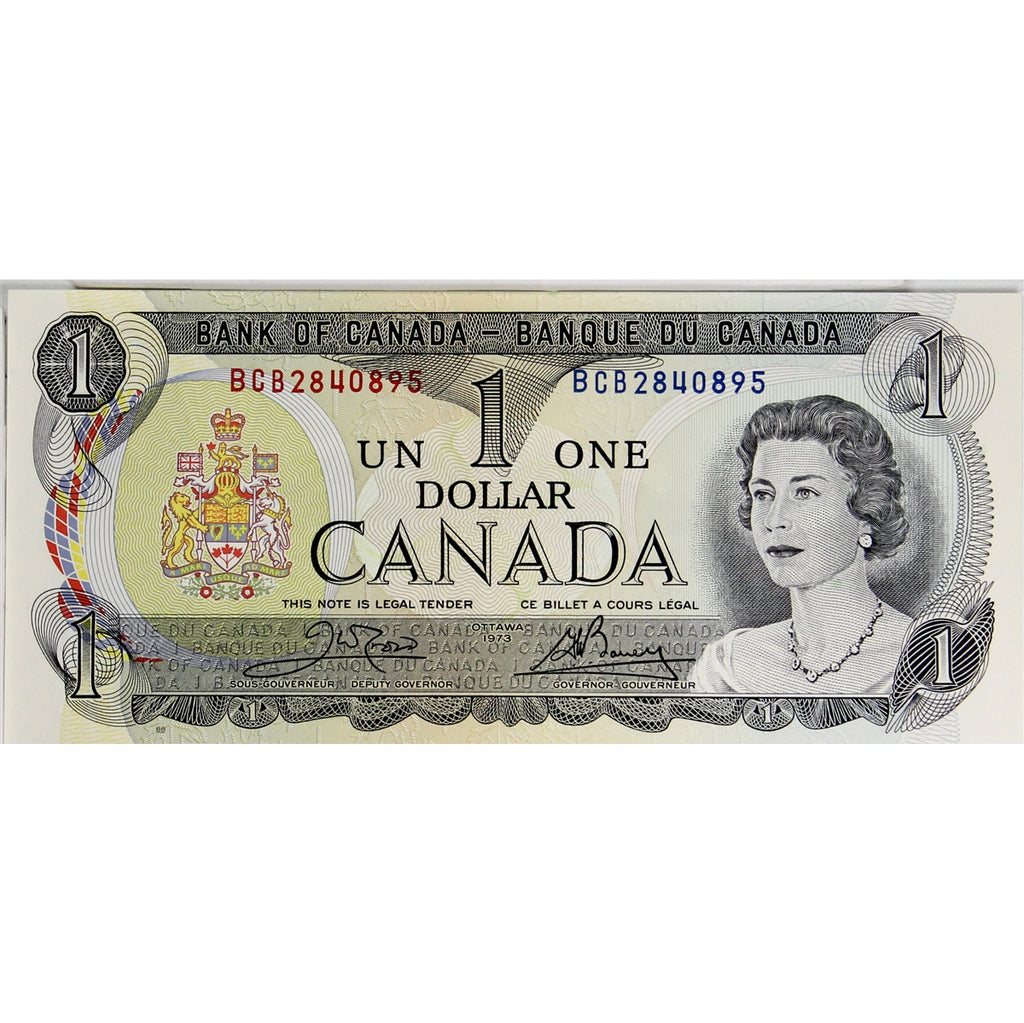 BC-46b 1973 Canada $1 Crow-Bouey, BCB, Uncirculated (MS60)