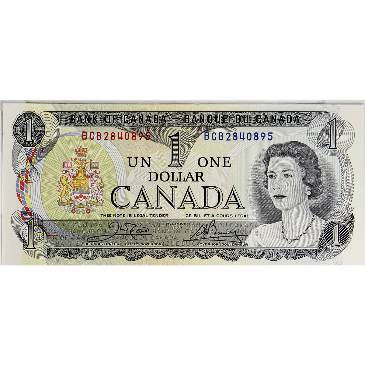 BC-46b 1973 Canada $1 Crow-Bouey, BCB, Uncirculated (MS60)