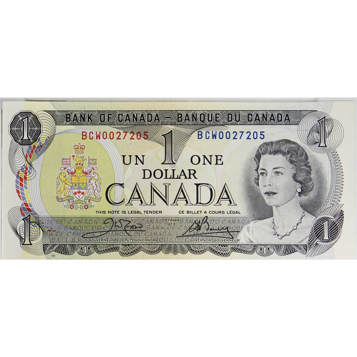 BC-46b 1973 Canada $1 Crow-Bouey, BCW, Choice Uncirculated (CUNC63)