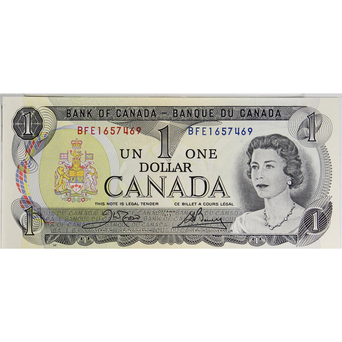 BC-46b 1973 Canada $1 Crow-Bouey, BFE, Uncirculated (MS60)