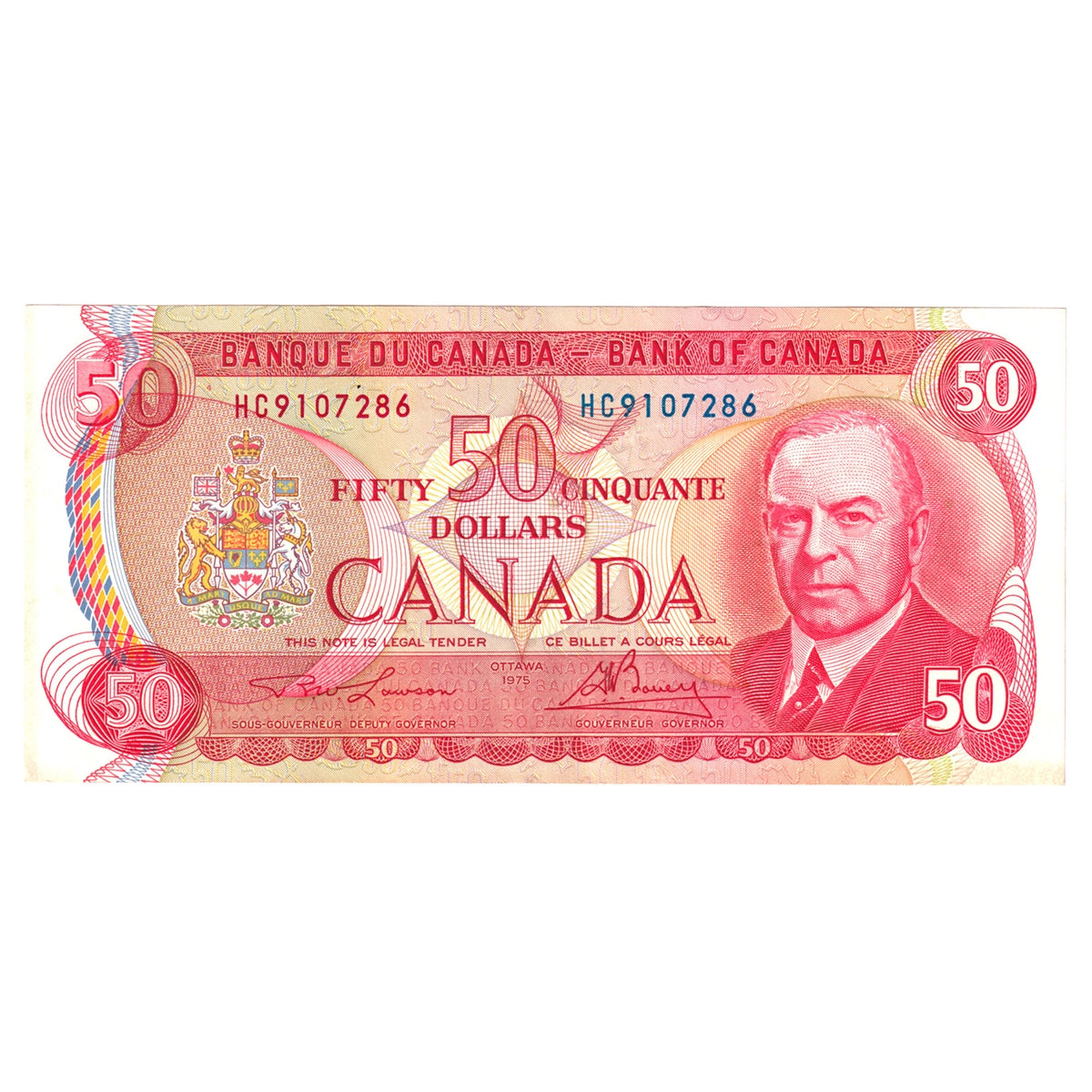 BC-51a 1975 Canada $50 Lawson-Bouey, HC, Extra Fine (EF40)
