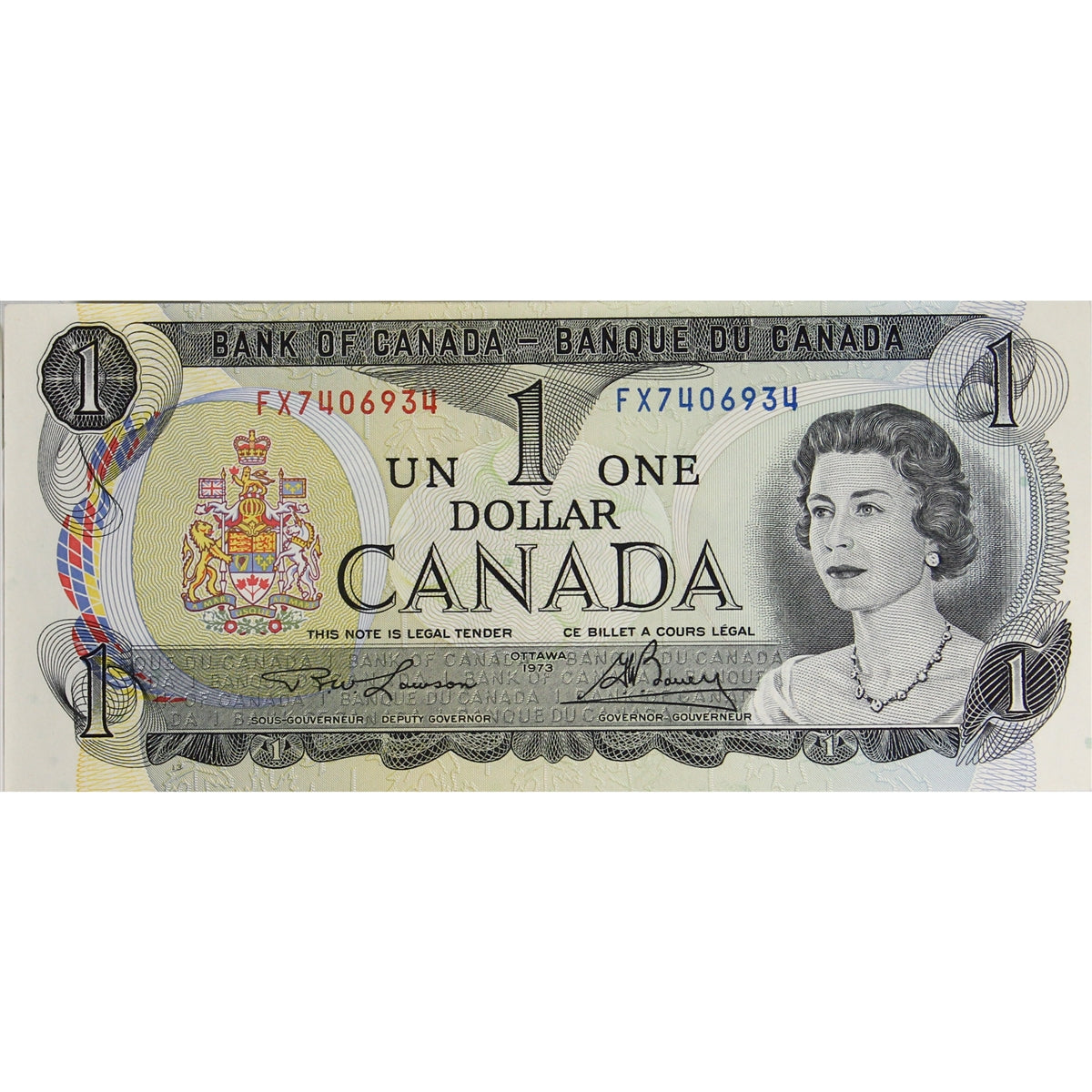 BC-46a 1973 Canada $1 Lawson-Bouey, FX, Uncirculated (MS60)