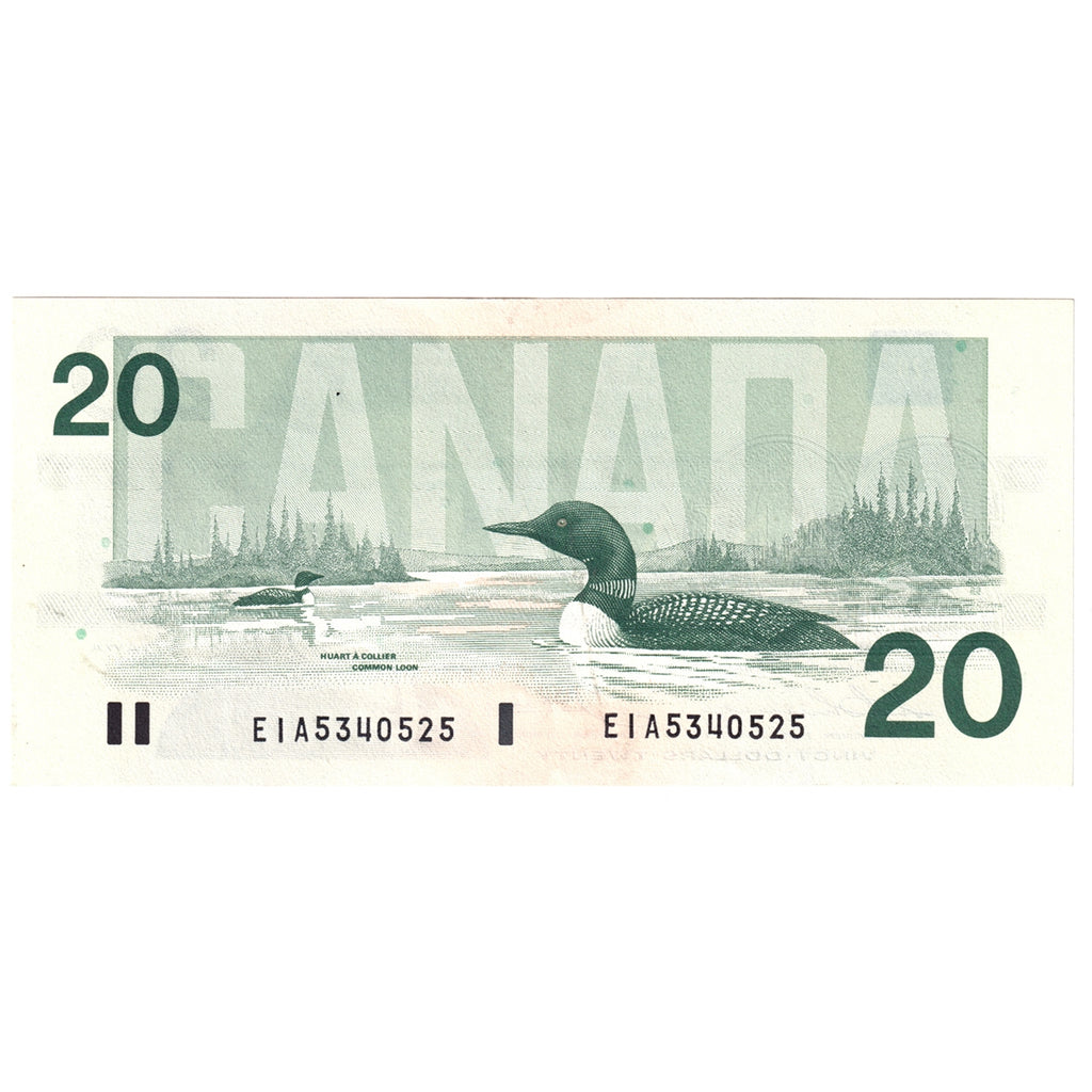 BC-58a 1991 Canada $20 Thiessen-Crow, EIA, AU-UNC (AU55)