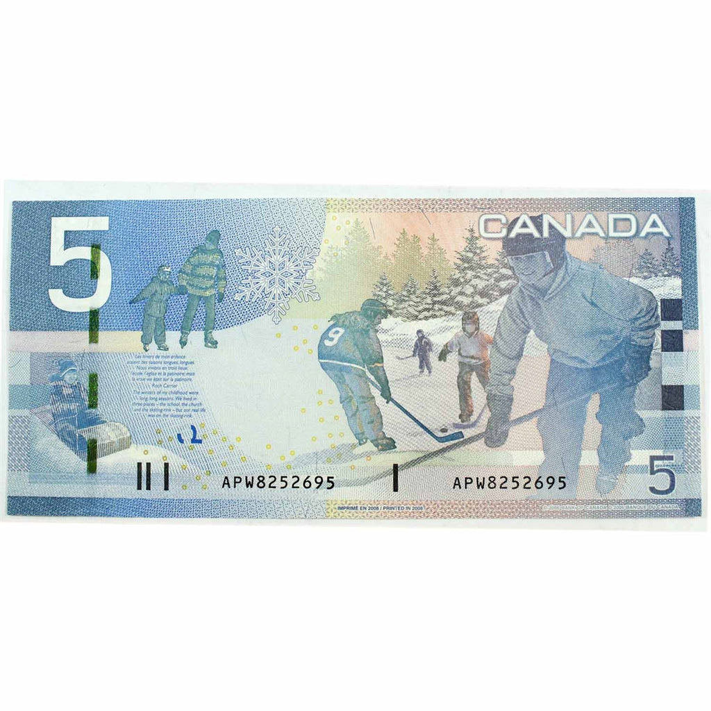BC-67b 2008 Canada $5 Jenkins-Carney, APW, Choice Uncirculated (CUNC63)