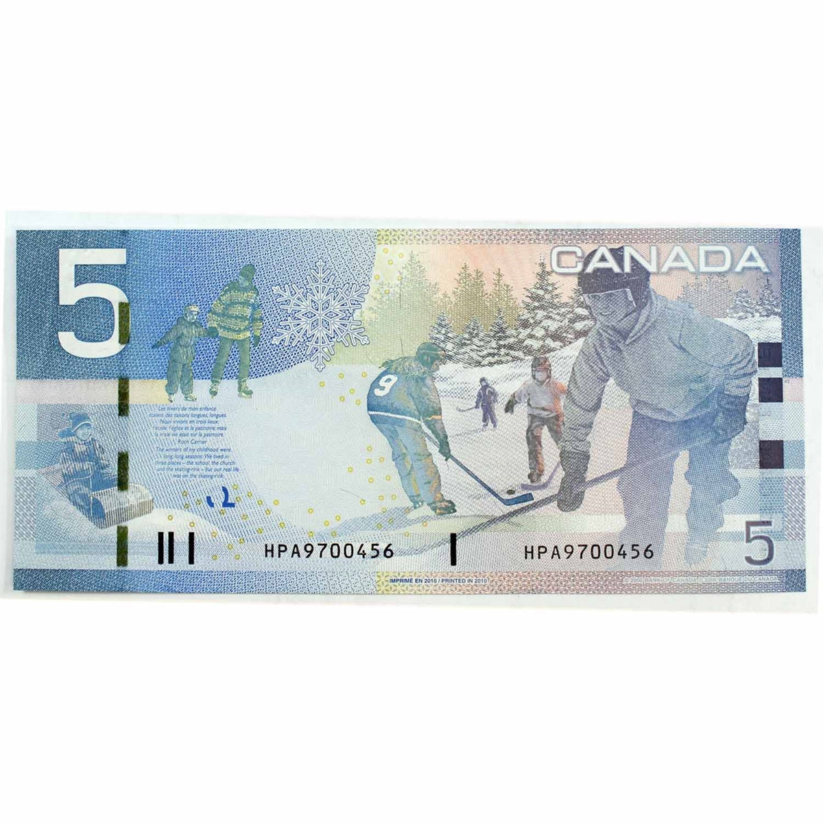 BC-67b-i 2010 Canada $5 Jenkins-Carney, HPA, AU-UNC (AU55)