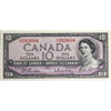 BC-40b 1954 Canada $10 Beattie-Rasminsky, Y/T, EF