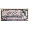 BC-40b 1954 Canada $10 Beattie-Rasminsky, H/V, AU-UNC (AU55)