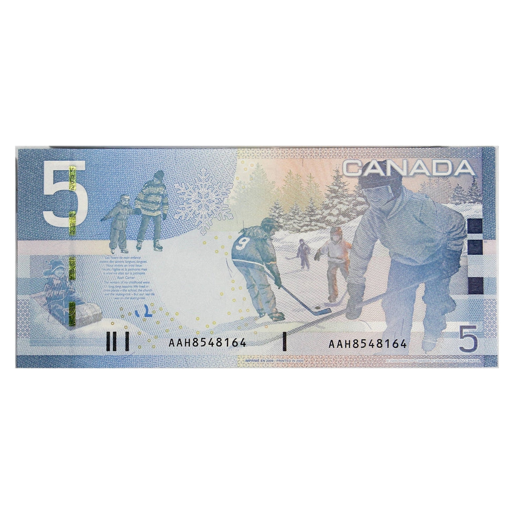 BC-67b 2009 Canada $5 Jenkins-Carney, AAH, Choice Uncirculated (CUNC63)