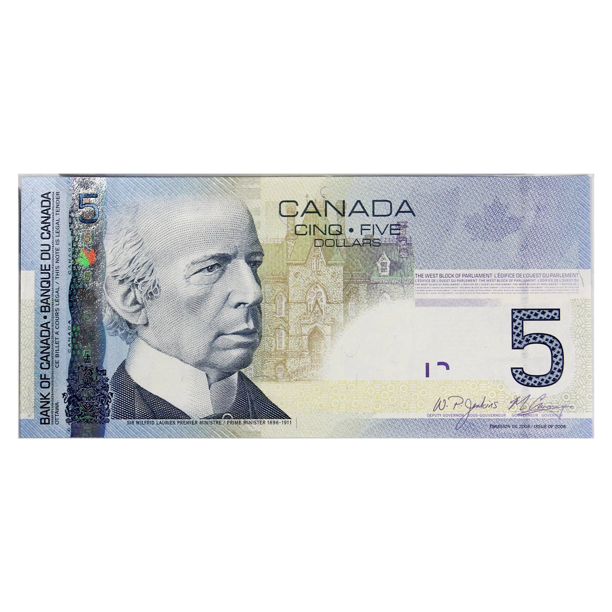BC-67b 2009 Canada $5 Jenkins-Carney, AAH, Choice Uncirculated (CUNC63)