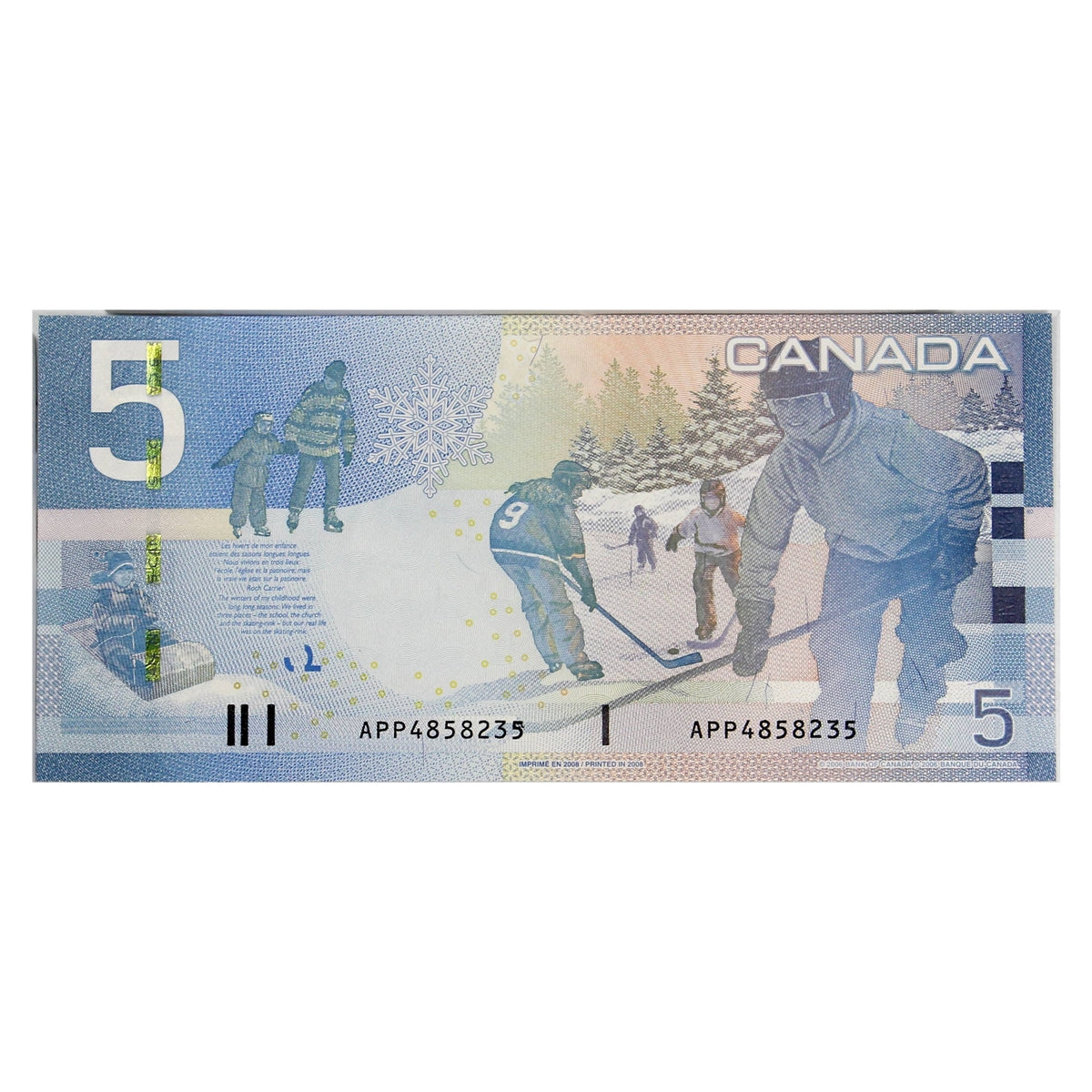 BC-67b 2008 Canada $5 Jenkins-Carney, APP, Uncirculated (MS60)